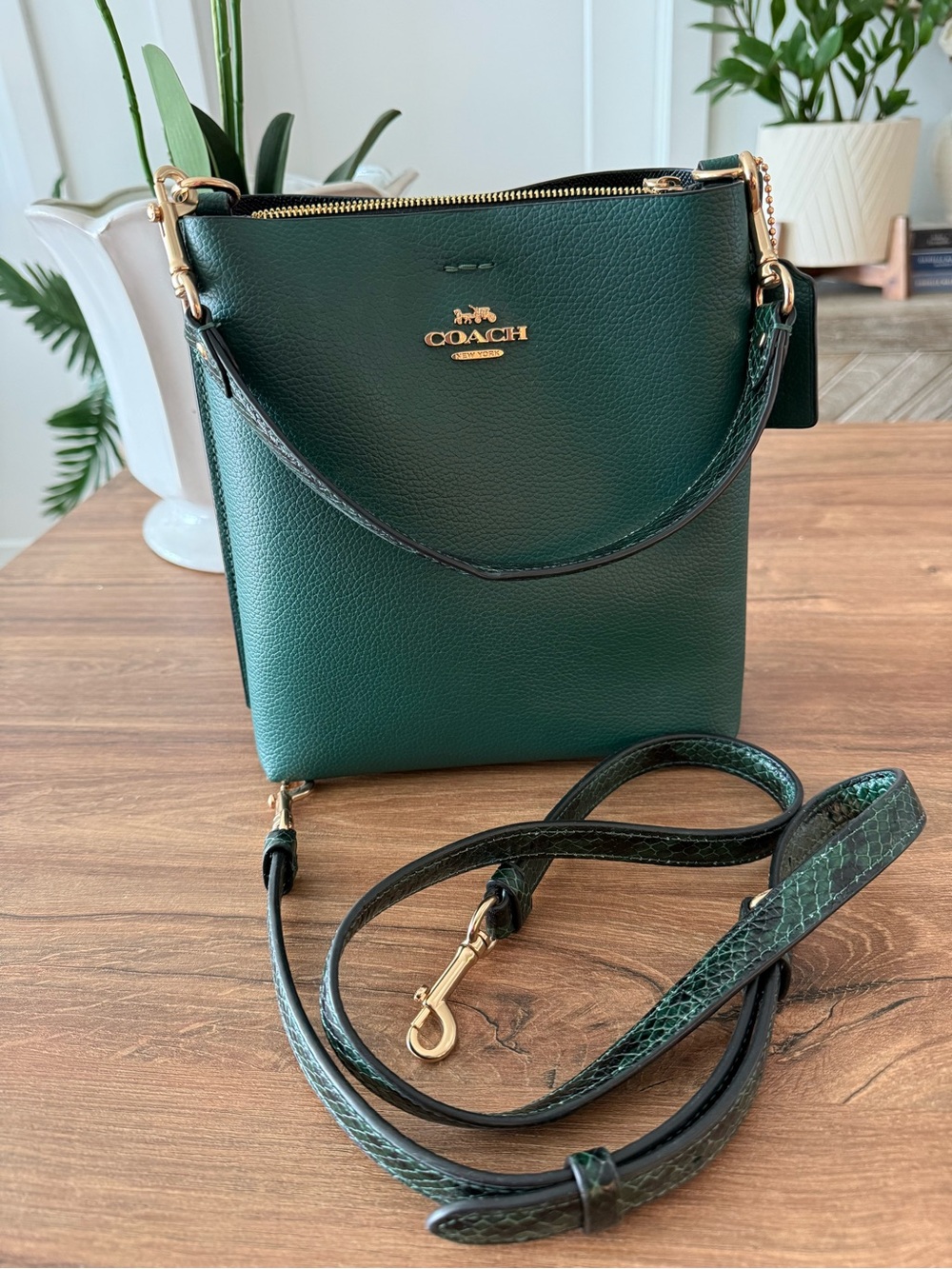 COACH Sage Carryall F28976 – Evergreen Leather – NWOT